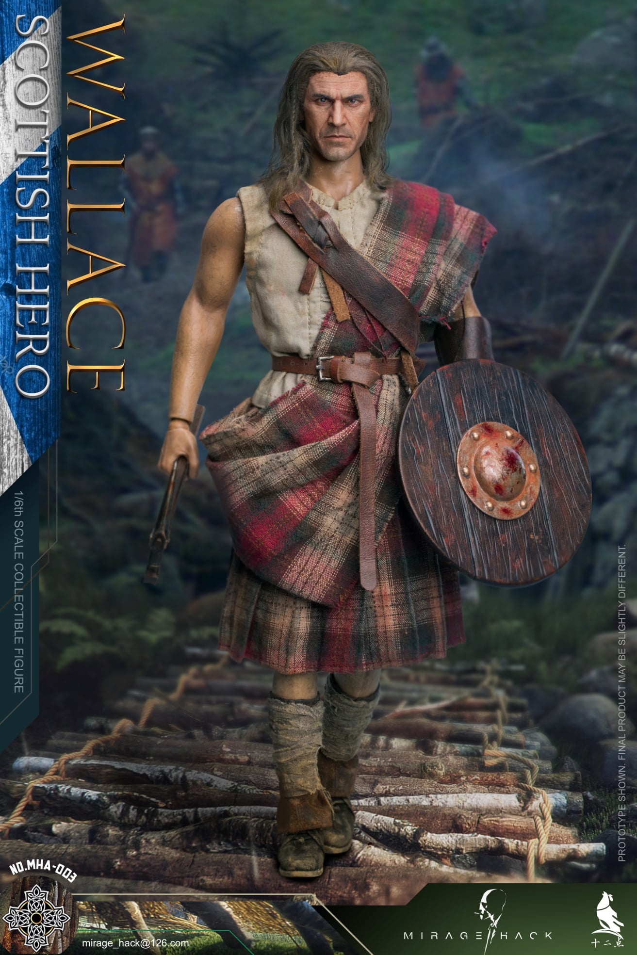 [สั่งจอง]Mirage Hack & Twelve O'clock MHA-003 1/6 : Scottish Hero Wallace Action Figure