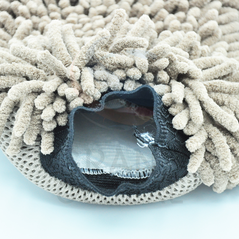 CAR BEST | ถุงมือล้างรถ ถุงมือ เช็ดรถ ผ้า นาโน ไมโครไฟเบอร์ ตัวหนอน ปัดฝุ่น หนานุ่ม ซึม ซับน้ำ ได้ดี สีน้ำตาล