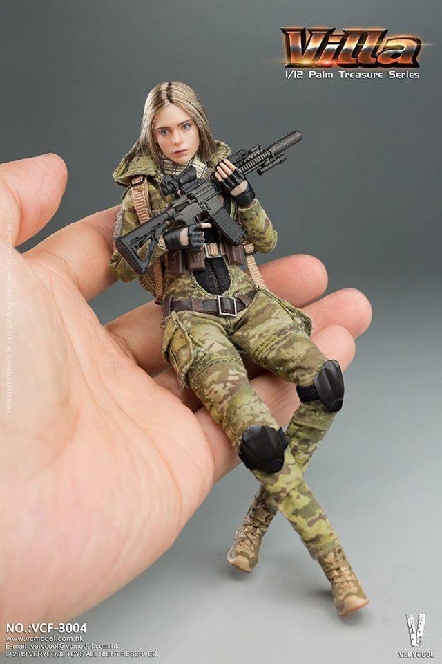 [สั่งจอง]VERYCOOL VCF-3004 Palm Treasure Series 1/12 MC Camouflage Women Soldier- Villa