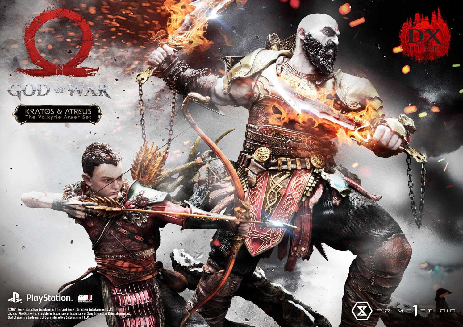 [สั่งจอง]Prime 1 Studio UPMGOW-03DX 1/4 : God of War - Kratos & Atreus The Valkyrie Armor Set (Deluxe Version)
