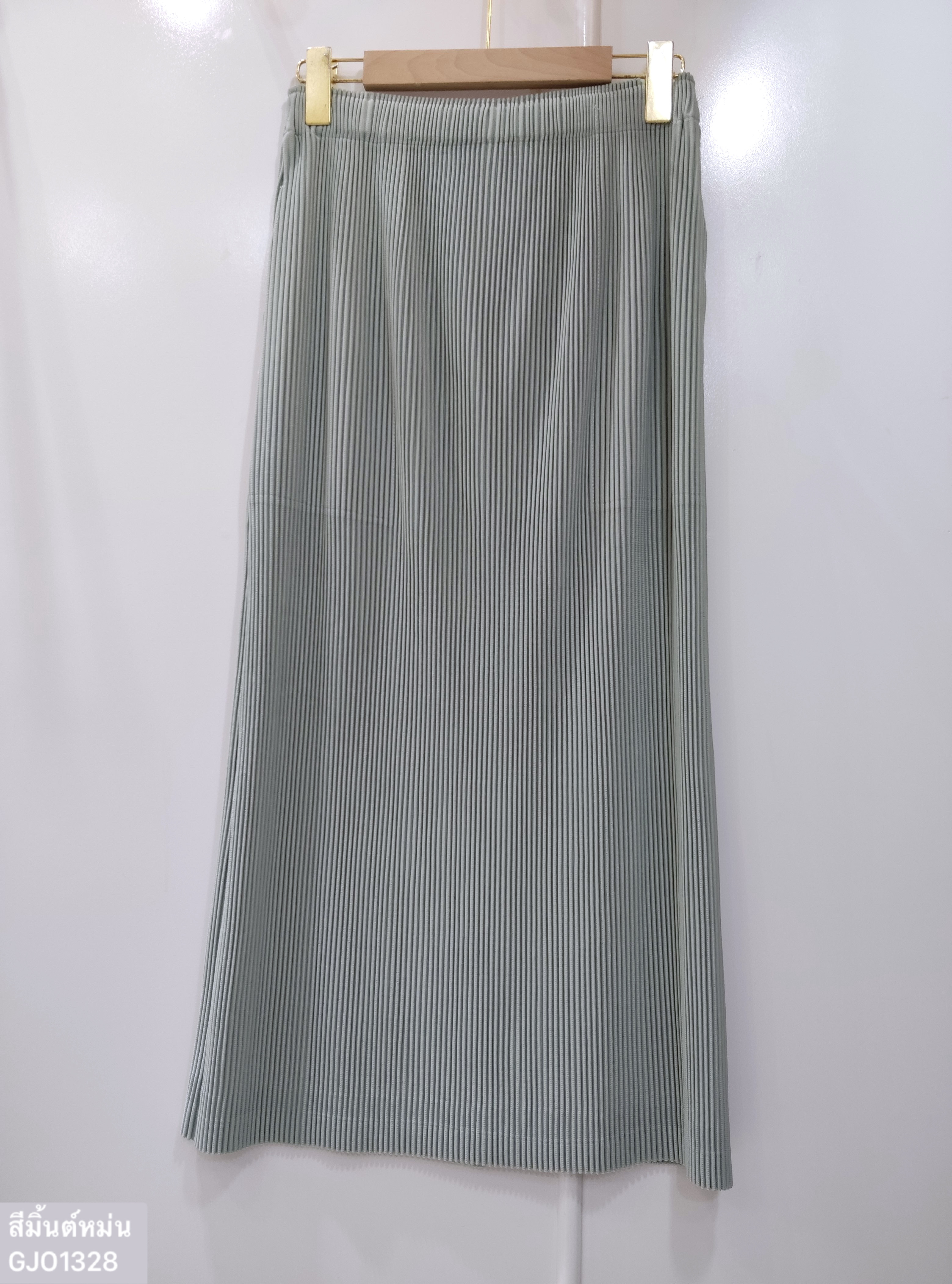 ยาว 33นิ้ว! 2MUAY รุ่น GJO1328 กระโปรงพลีทคุณภาพ THICK STRAIGHT PLEATED SKIRT 12 สี FREE SIZE