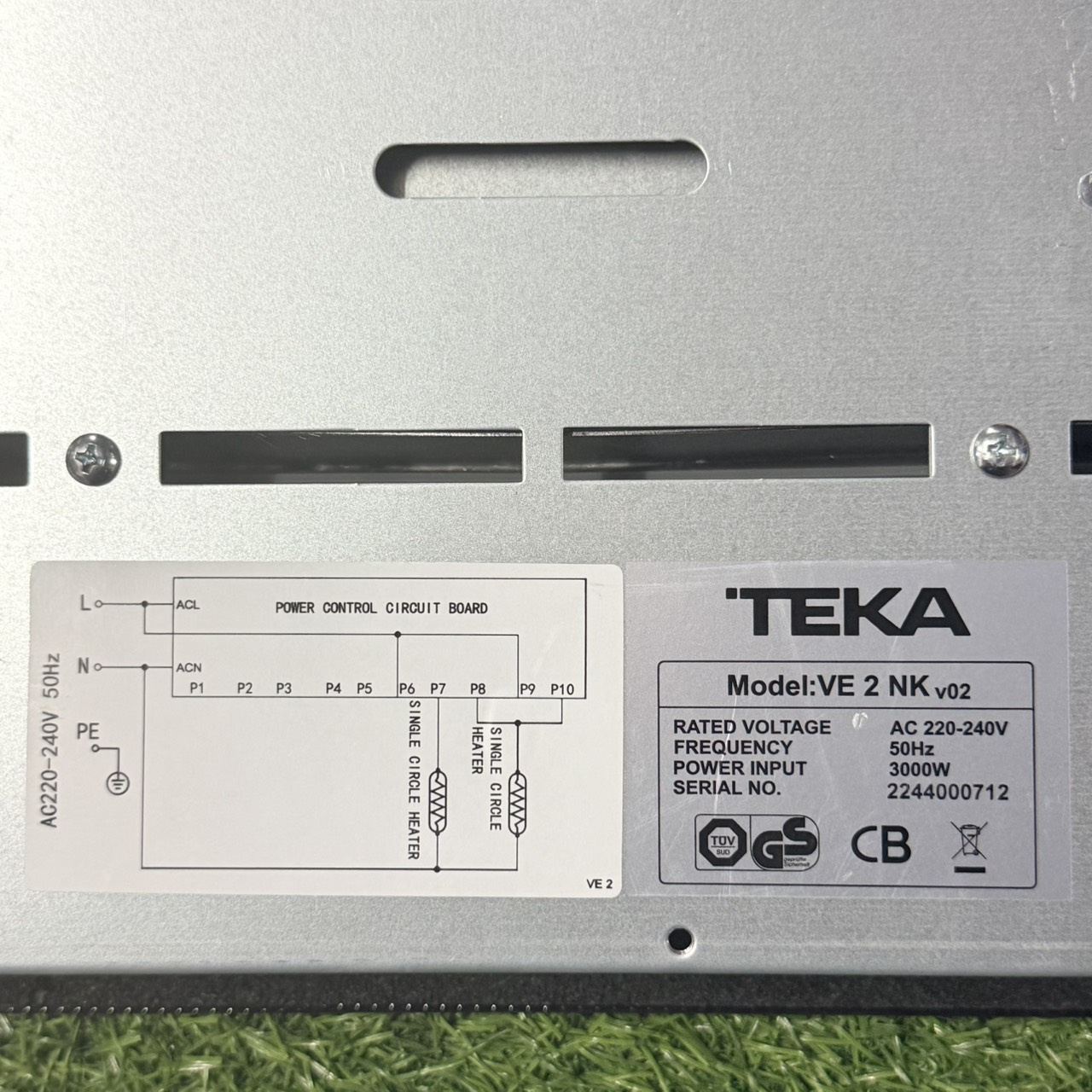 เตาฝังเซรามิก TEKA VE2 FRAMELESS_NK V02 30 ซม.