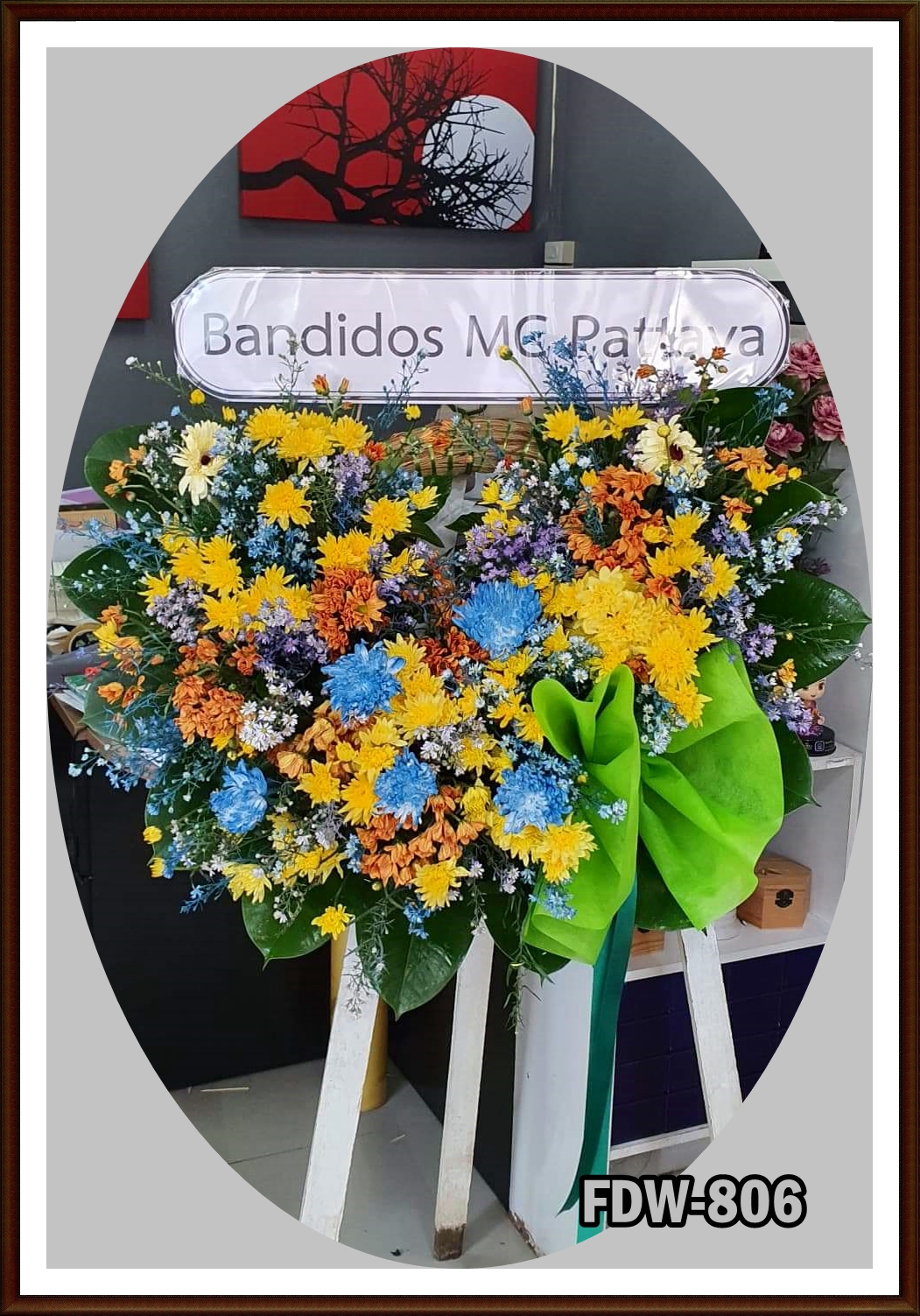 FDW-806 พวงหรีดดอกไม้สด
