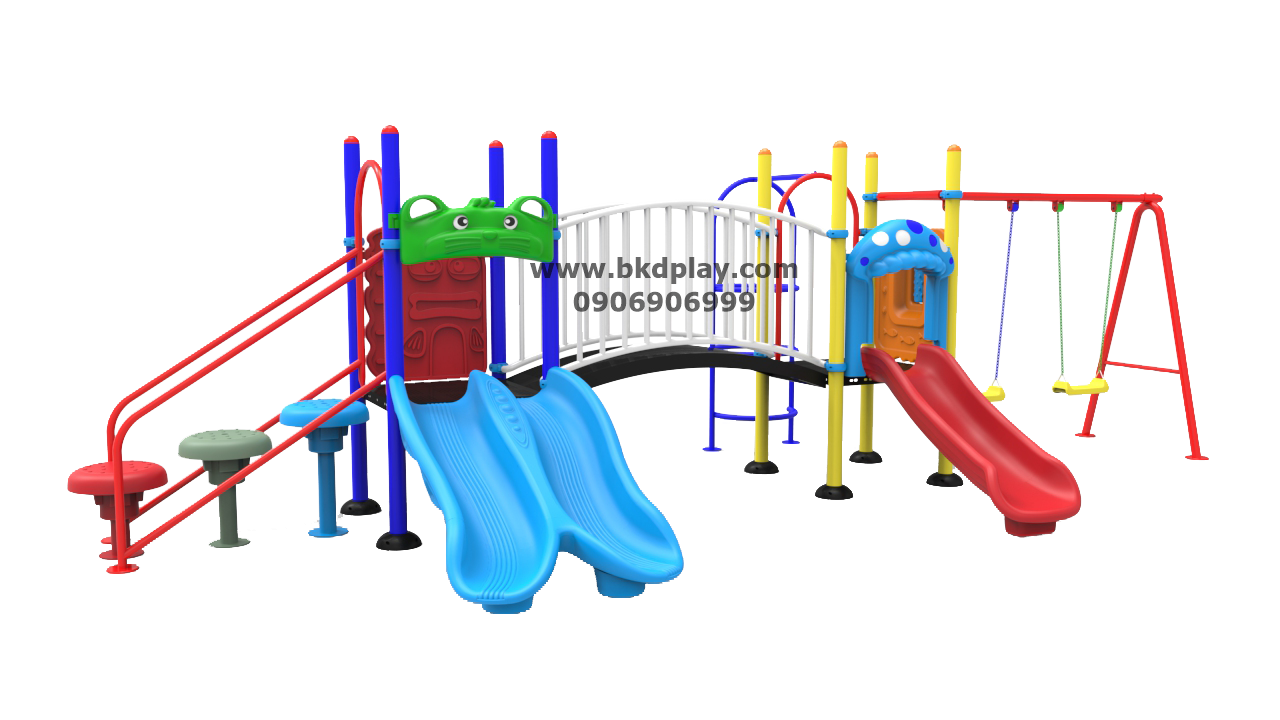 เครื่องเล่นสนามเหล็ก ชุดรวมสวนสนุก AC-14 เครื่องเล่นสนาม กลางแจ้ง เหล็ก, สไลเดอร์ ของเล่น สนามเด็กเล่น สั่งผลิต 10-20 วัน ขนาด 340x700x200 ซม.