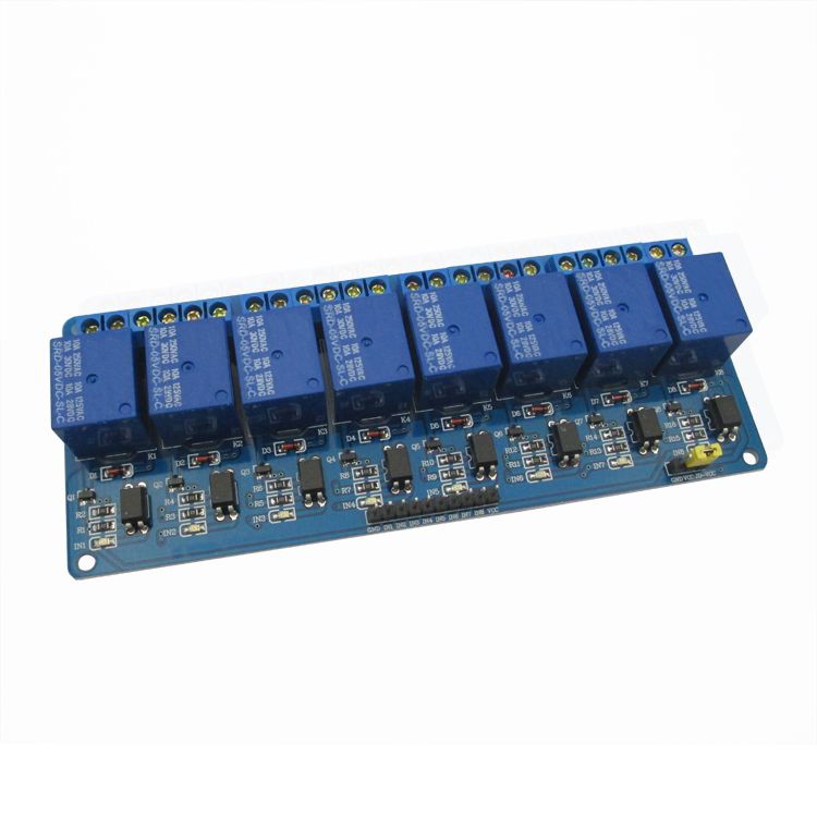 รีเลย์ 8 ช่อง แบบ isolate 8-way relay module 5V with optocoupler isolation support