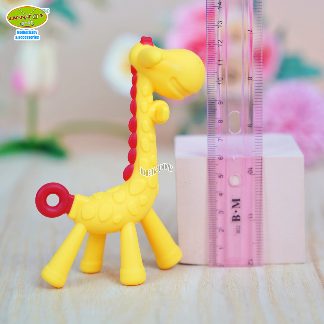 ยางกัดสำหรับเด็ก ยางกัดยีราฟ นึ่งอบได้ กล่องใส 6187A