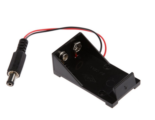 รางถ่าน 9V พร้อม DC jack 5.5x2.1 mm