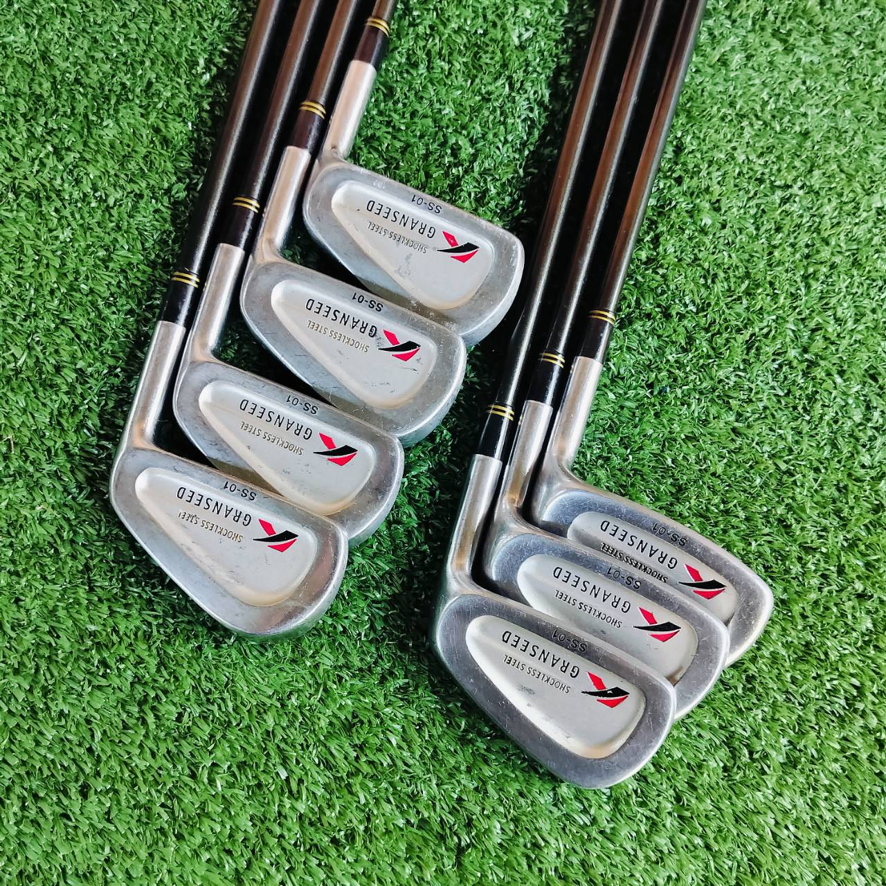 *** ขาดเหล็ก 7 *** ชุดเหล็ก KASCO GRANSEED SS-01 วัสดุ SHOCKLESS STEEL สุดนุ่ม เด้ง MADE iN JAPAN ใบกำลังดี ไม่ใหญ่มาก ไม้กอล์ฟพรีเมี่ยมมือสอง ของแท้ By NakaraLuxurious