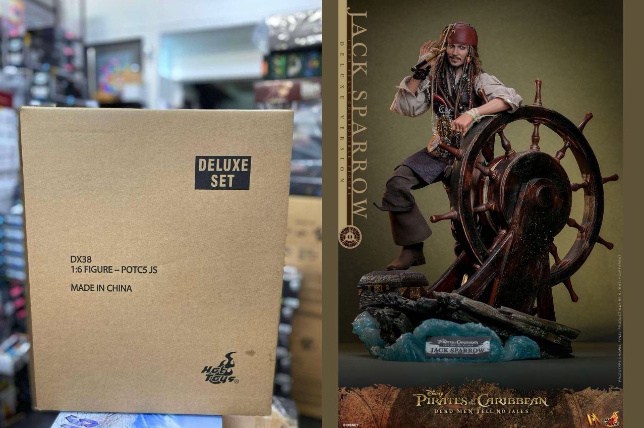 [พร้อมส่ง]Hot Toys 1/6 : Pirates of the Caribbean : Dead Men Tell No Tales - Jack Sparrow - DX38 : (Deluxe Version)(กล่องทะลุ)