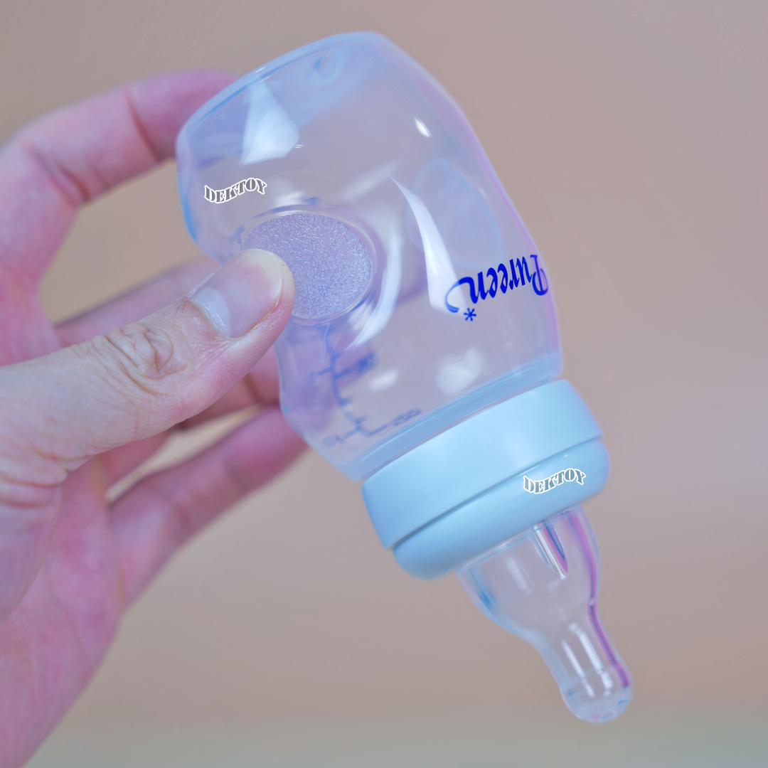 Pureen ขวดนมเพียวรีนจับถนัดมือ PPคอมาตรฐานแพ็ค3ขวดจุกนุ่มAnti-colic Grip grow