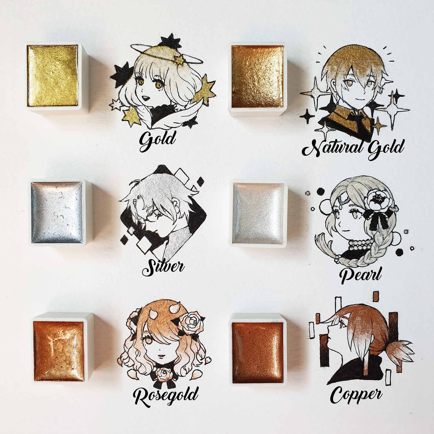 [ HANDMADE WATERCOLOR ] METAL SERIES