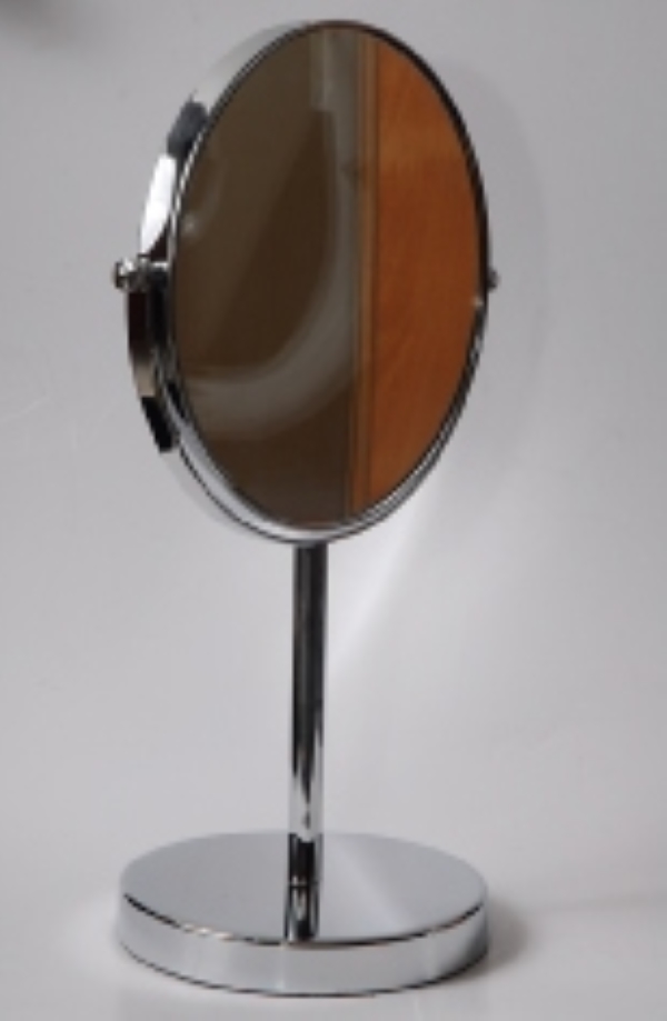 กระจกแต่งหน้าตั้งโต๊ะแบบ 2 ด้าน ซูม 3 เท่า ขนาด 8 นิ้ว (Cosmetic mirror x3 magnifier, dia. 8" table stand)