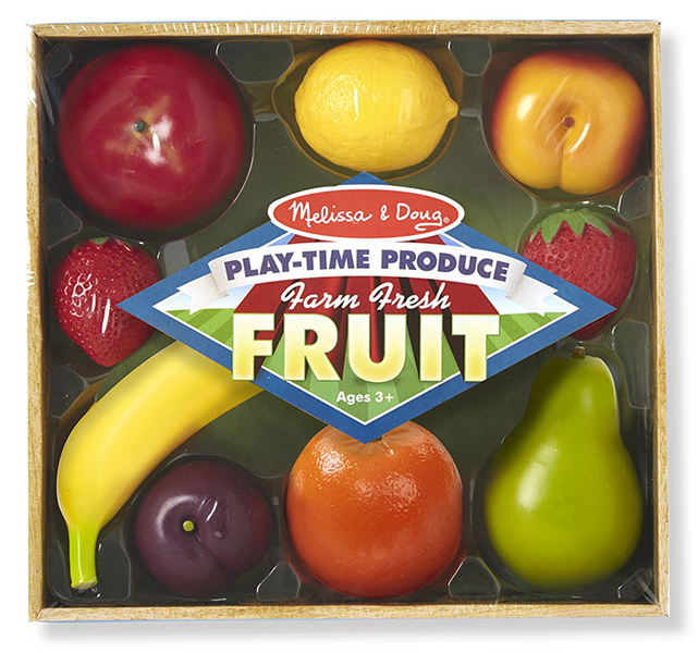 ผลไม้พลาสติกจำลอง ส่งเสริมให้รู้จักผัก สารอาหาร และจินตนาการ Play Food - Farm Fresh Fruit Melissa&Doug, ของเล่นเสริมพัฒนาการ, ของเล่น