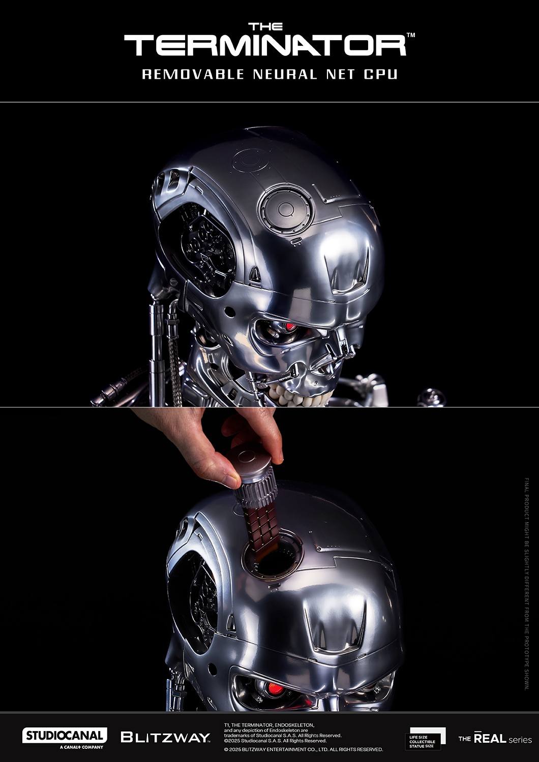 [สั่งจอง]BLITZWAY BW-LS-40201 1/1 : Terminator T-800 Bust Endoskeleton Life Size Replica