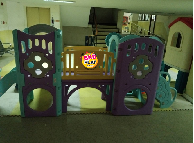 บ้านสไลเดอร์ สถานีแพนด้า2สไลด์ ,สไลเดอร์,บ้านของเล่น,เครื่องเล่นสนาม ของเล่นเด็ก พร้อมส่ง