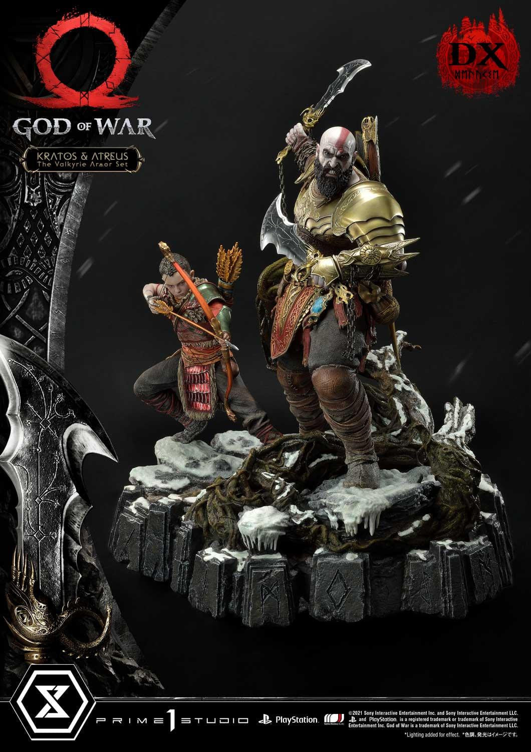 [สั่งจอง]Prime 1 Studio UPMGOW-03DX 1/4 : God of War - Kratos & Atreus The Valkyrie Armor Set (Deluxe Version)