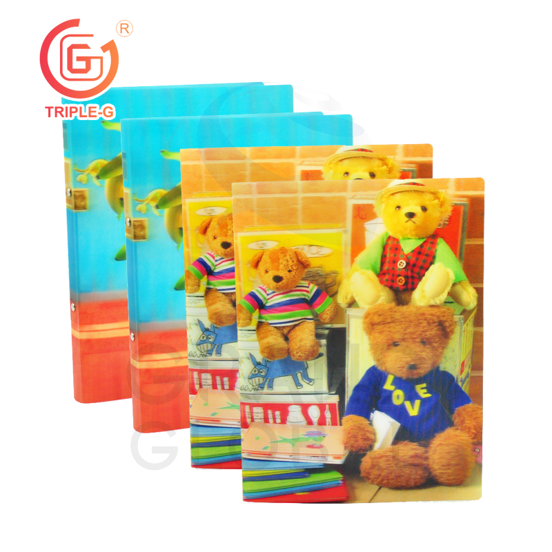Triple-G แฟ้มใส่เอกสารขนาด A4 ลายแฟนซี 3มิติ แบบสันห่วง แพ๊ค 4 ชิ้น