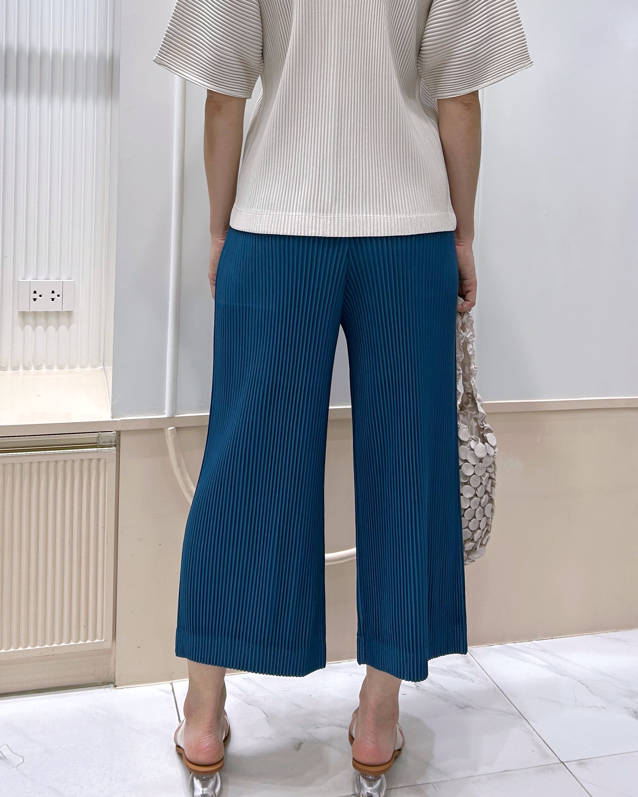 ยาว 34.5 นิ้ว 2MUAY รุ่น GM0733 กางเกงอัดพลีท THICK STRAIGHT PLEATED PANTS 8 สี FREE SIZE