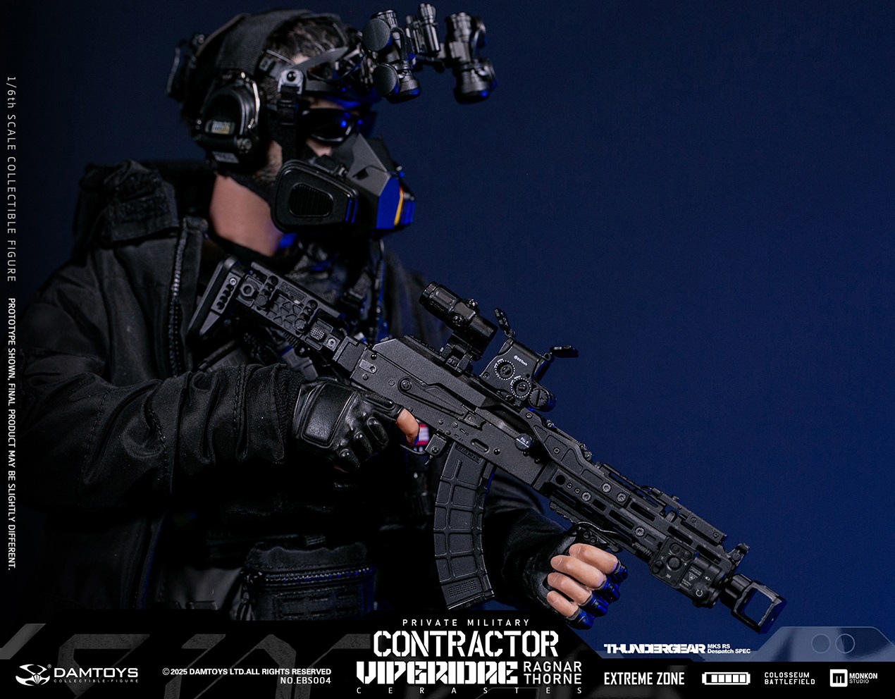 [สั่งจอง] DAMTOYS EBS004 1/6 : EXTREME ZONE PMC “VIPERIDAE CERASTES”RAGNAR THORNE Collectible Figure Specifications