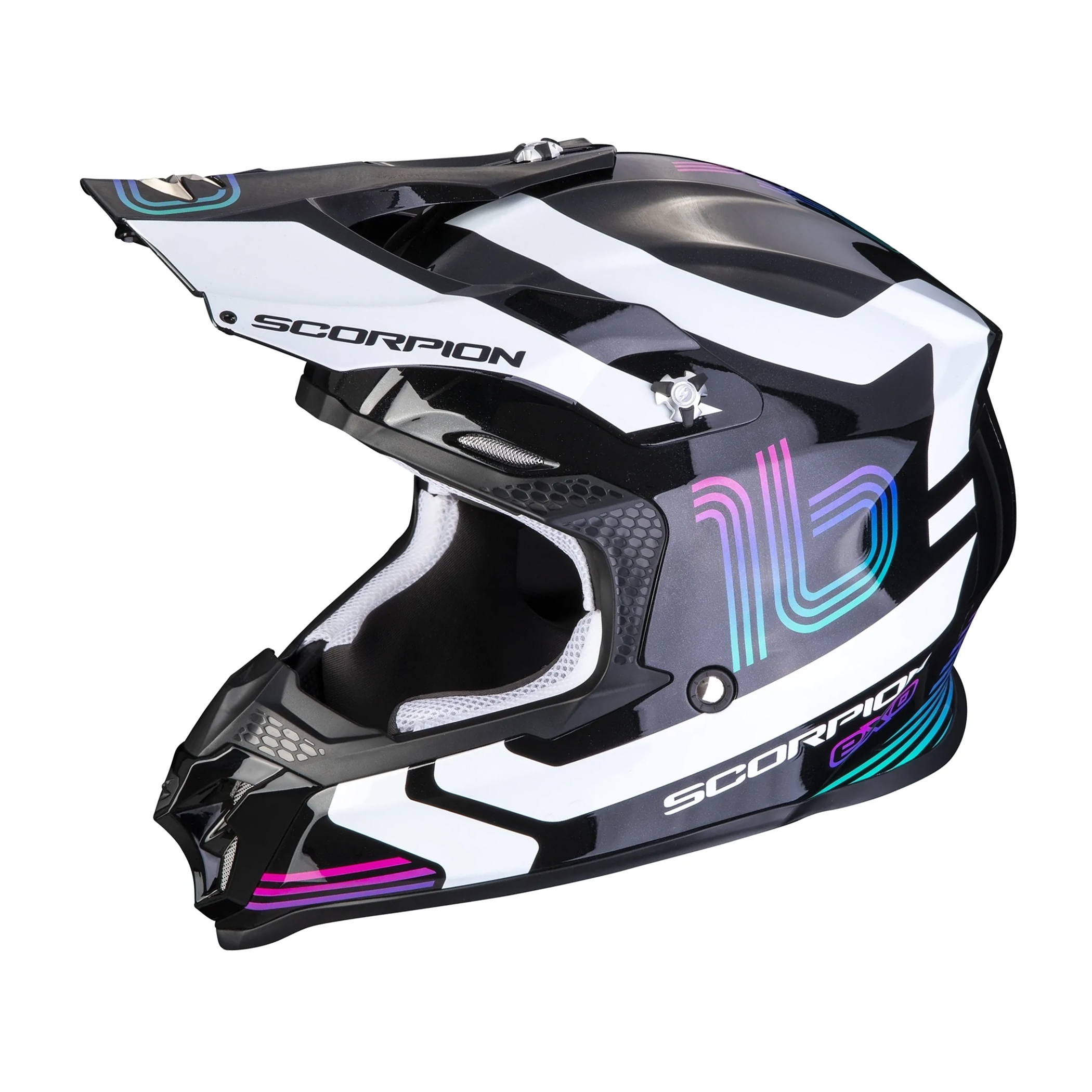 หมวกกันน็อค Scorpion VX-16 TUB Glossy Black/White