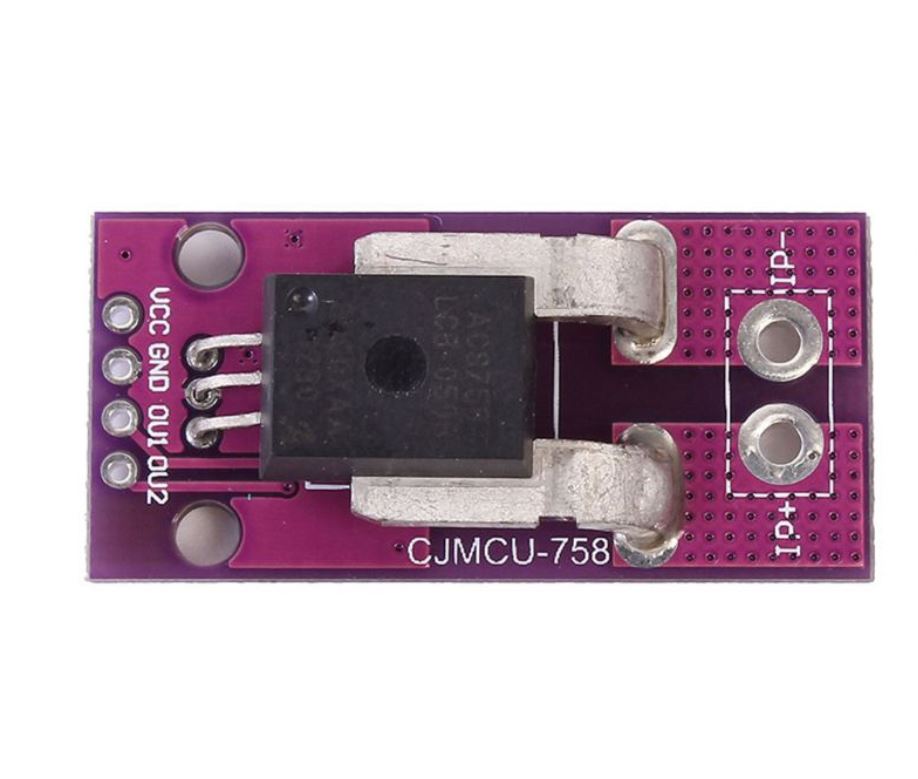 โมดูลวัดกระแสแบบ Hall effect MCU-758 ACS758LCB-050B-PFF-T linear current sensor Hall current module