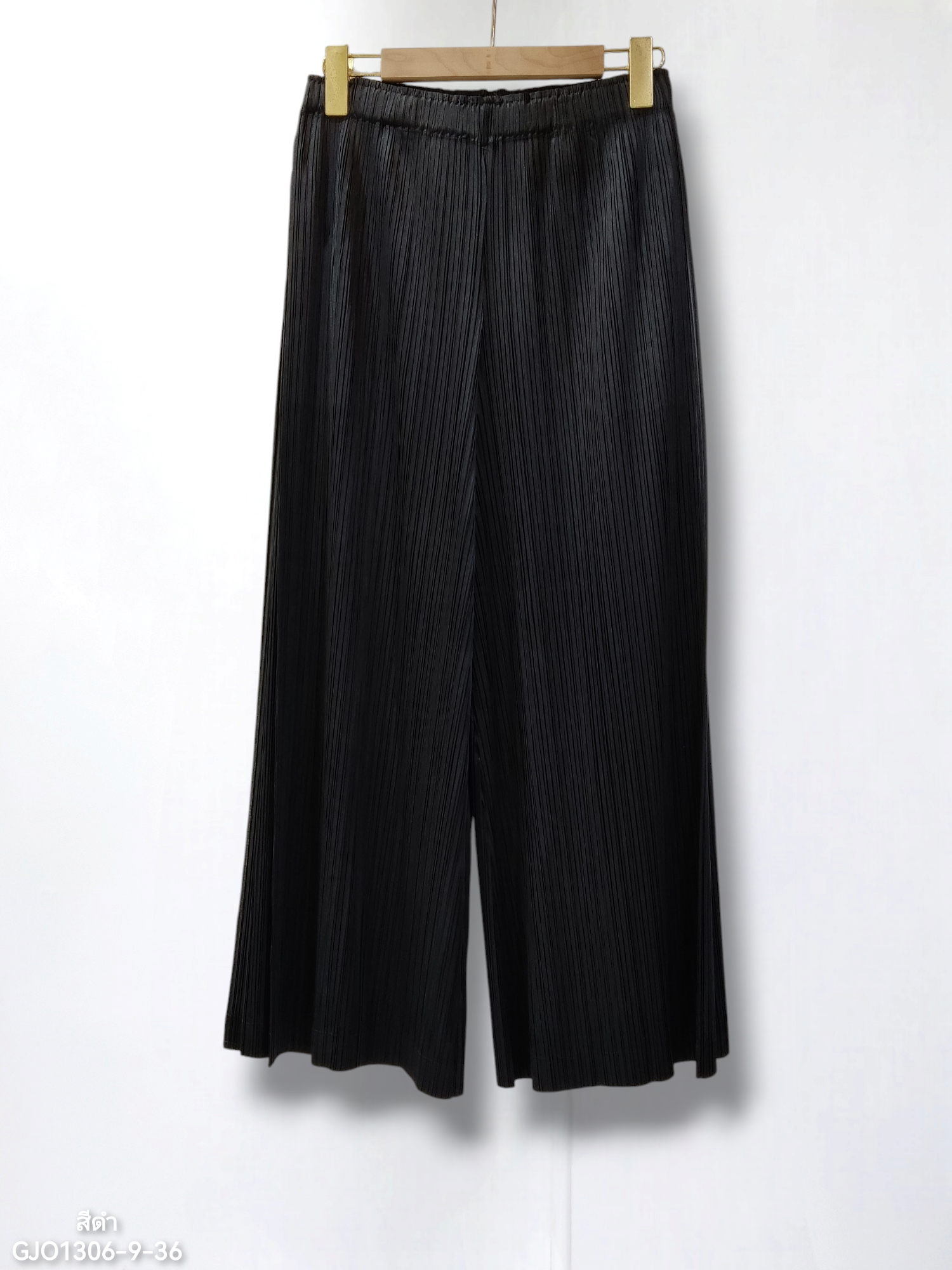 ยาว 33,ยาว 36นิ้ว 2MUAY รุ่น GJO1306 กางเกงพลีทคุณภาพ DOUBLE LAYER STRAIGHT PLEATED PANTS 15 สี FREE SIZE