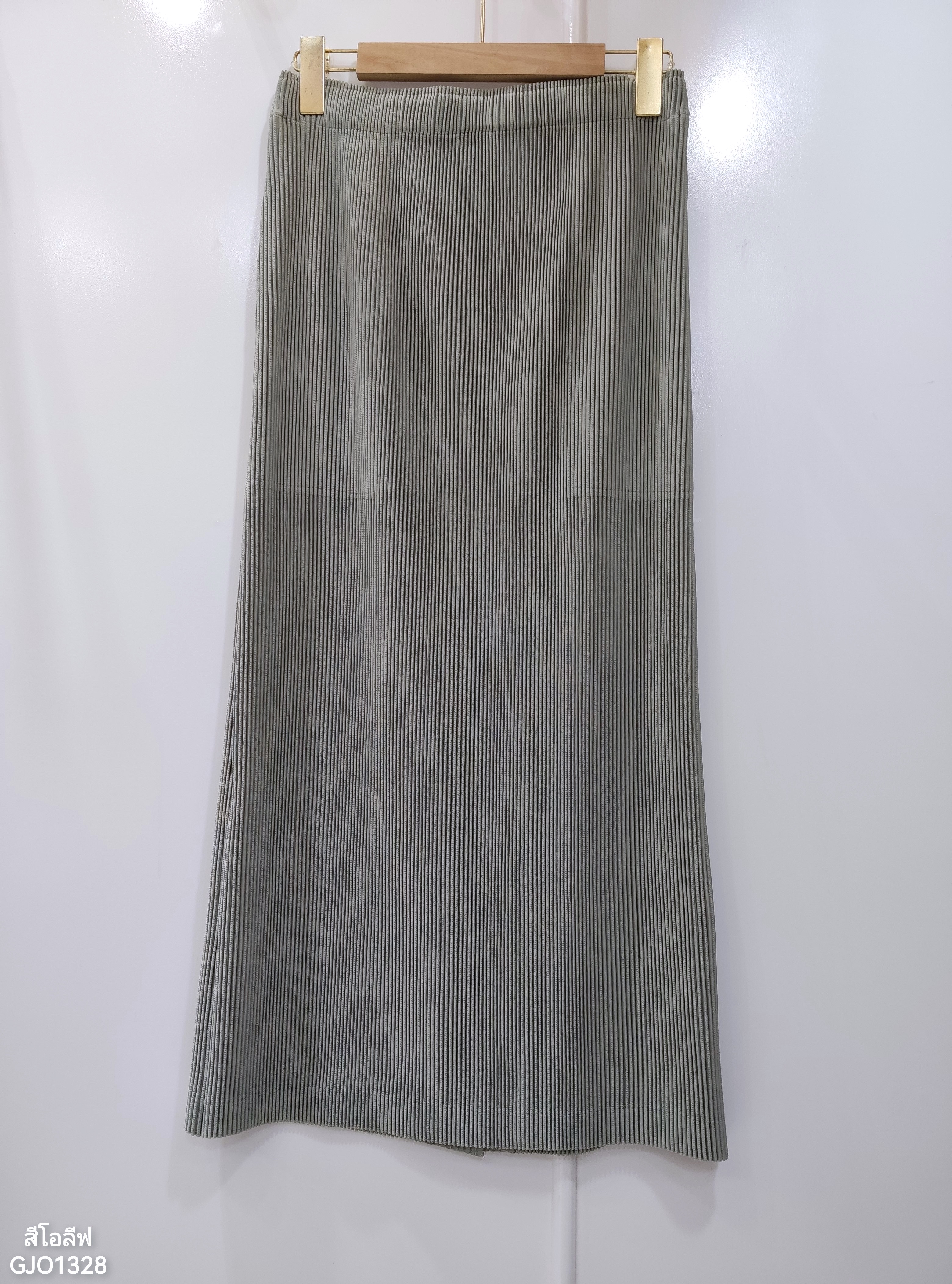 ยาว 33นิ้ว! 2MUAY รุ่น GJO1328 กระโปรงพลีทคุณภาพ THICK STRAIGHT PLEATED SKIRT 12 สี FREE SIZE