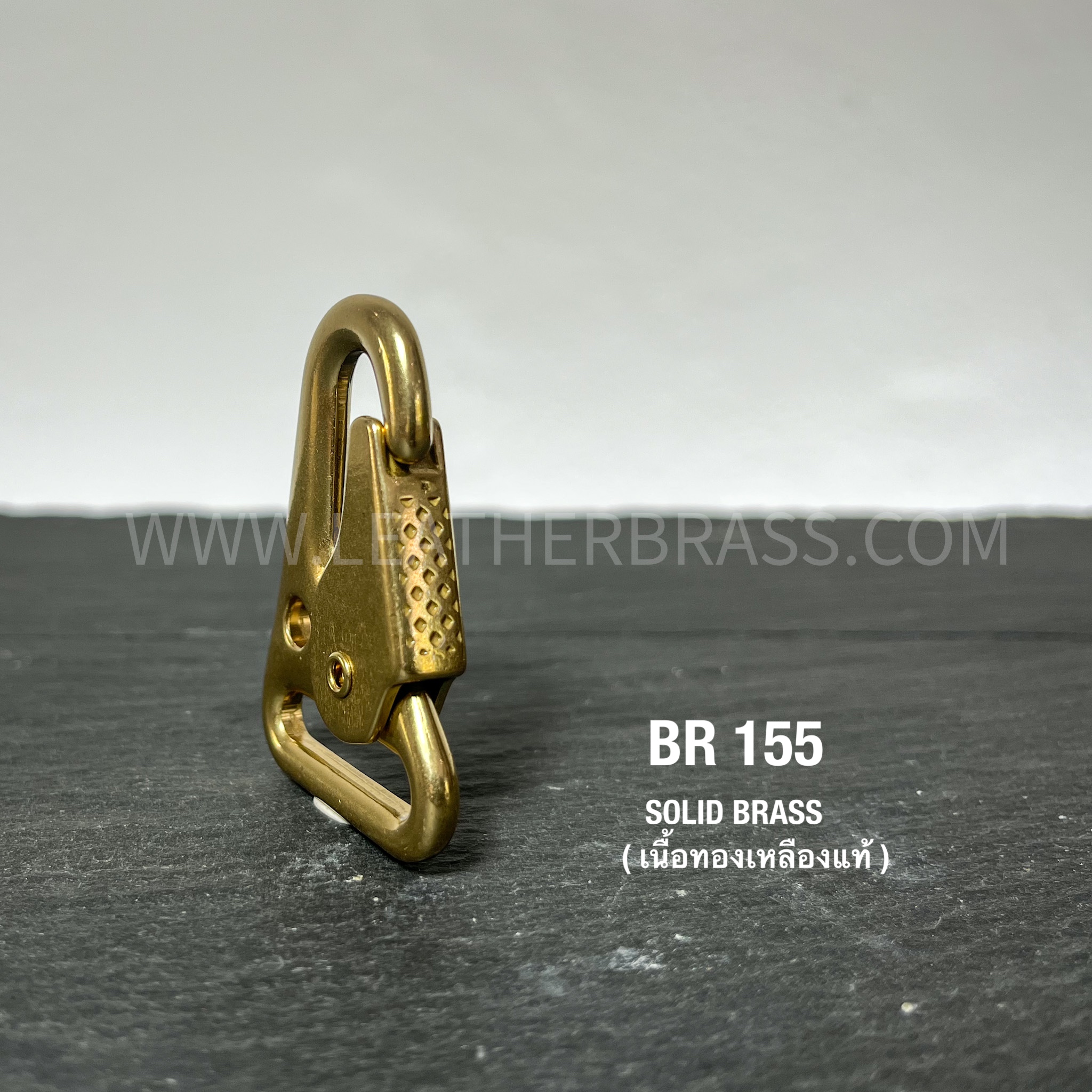 BR155 ตะขอกระเป๋าสะพาย ตะขอเดินป่าญี่ปุ่น อะไหล่ทองเหลืองแท้ อุปกรณ์งานหนัง leatherbrass**ราคาต่อชิ้น**