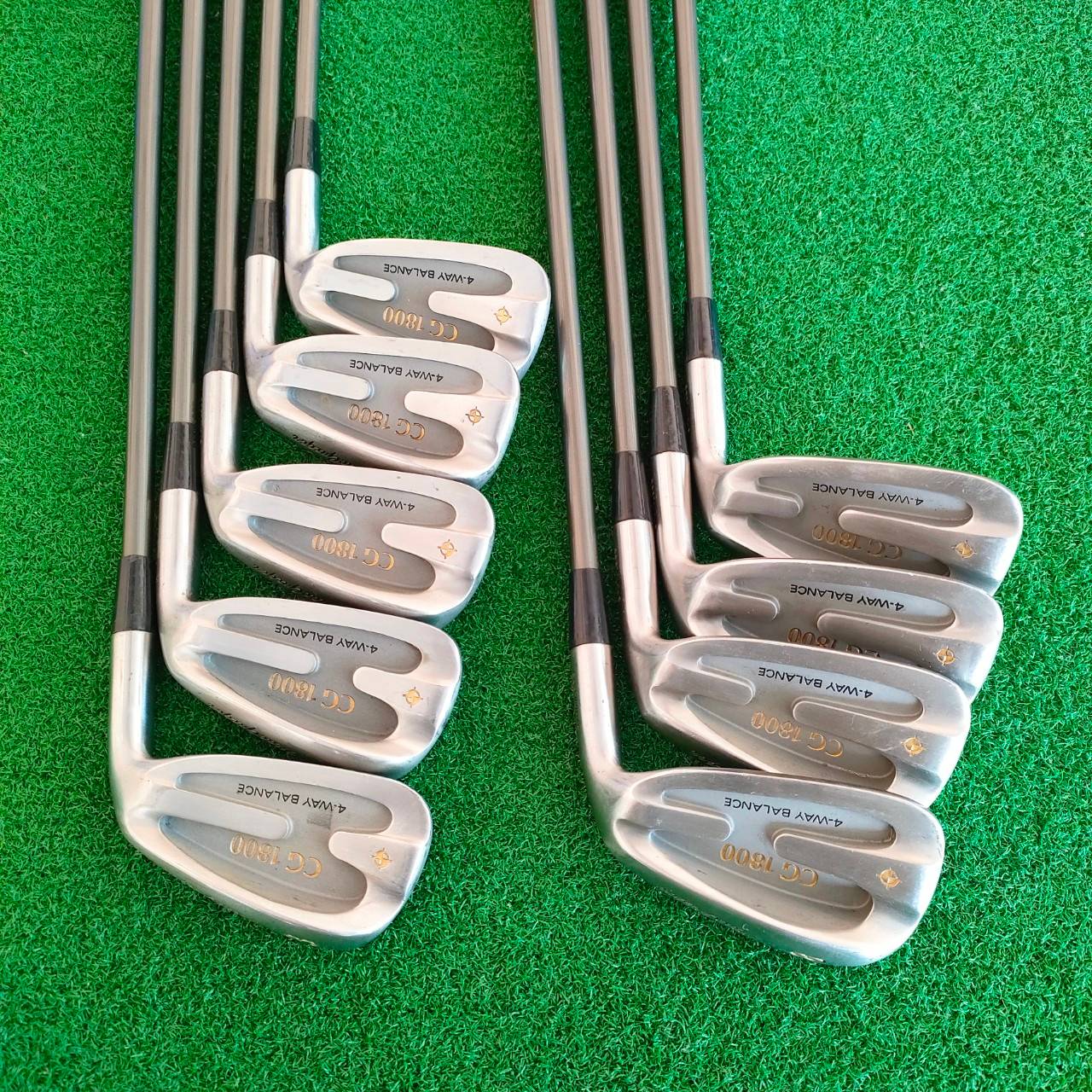 ชุดเหล็ก MACGRAGOR CG 1800 4-WAY BALANCE มีเหล็ก 3-9 PW SW ก้าน VELOCITIZED 450 ถ่วงบล๊านซ์ 4 ทิศ ตีง่ายมาก ตีตรงมากๆ น้ำหนักรวมเบามาก แต่น้ำหนัก สวิงเวทดีมาก