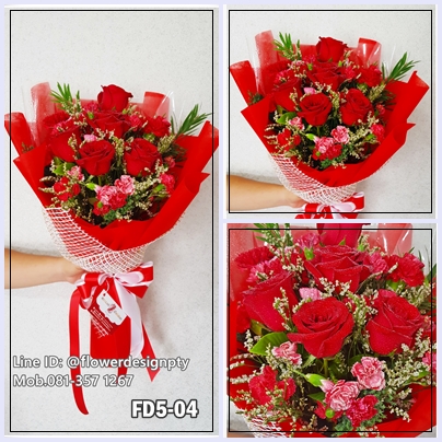 FD5-04 ช่อกุหลาบแดง