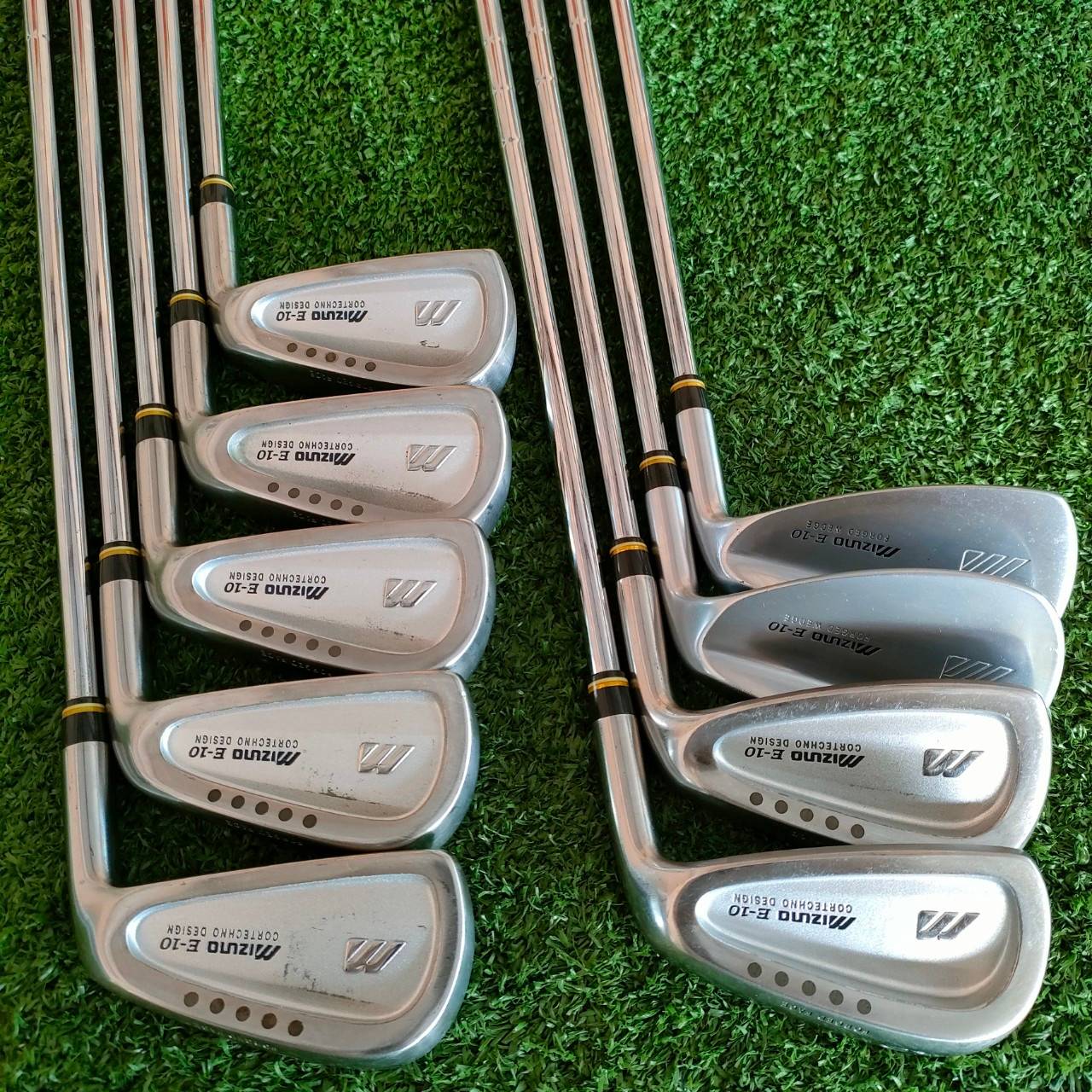 ชุดเหล็ก MIZUNO E-10 CORTECHNO DESIGN มีเหล็ก 4-9 เเละ PW SW FW ก้าน N.S.PRO 950 GH ก้านพรีเมี่ยม ก้านเหล็กเบา 95 กรัม ไม้กอล์ฟมือสอง ของแท้ BY NakaraLuxurious