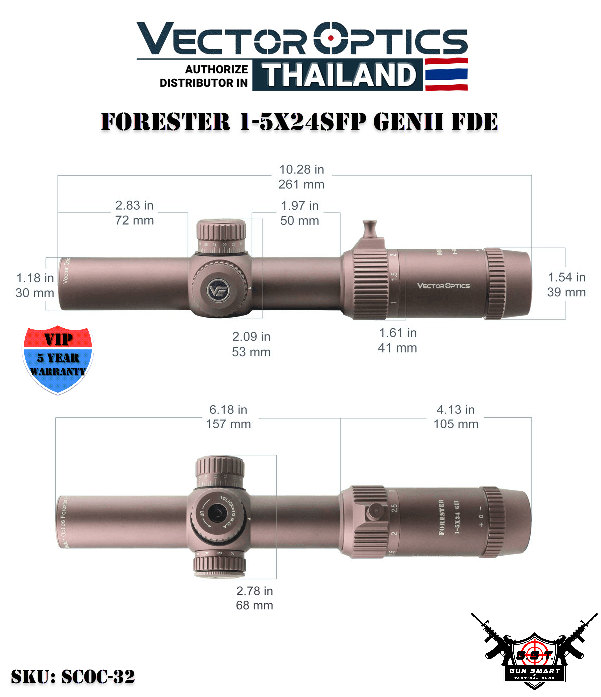 トイガン VectorOptics Forester 1-5x24mm GEN2 VectorOptics Forester 1-5x24mm GEN2のレビュー【あの人気