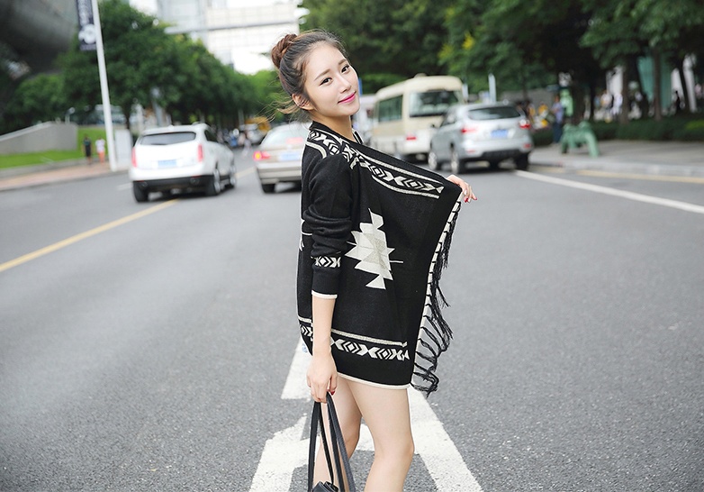 เสื้อกันหนาว เสื้อคลุมคาร์ดิแกน สไตล์ผ้าคลุมไหล่ สุดเก๋ ผ้าเนื้อดี ตามแบบ