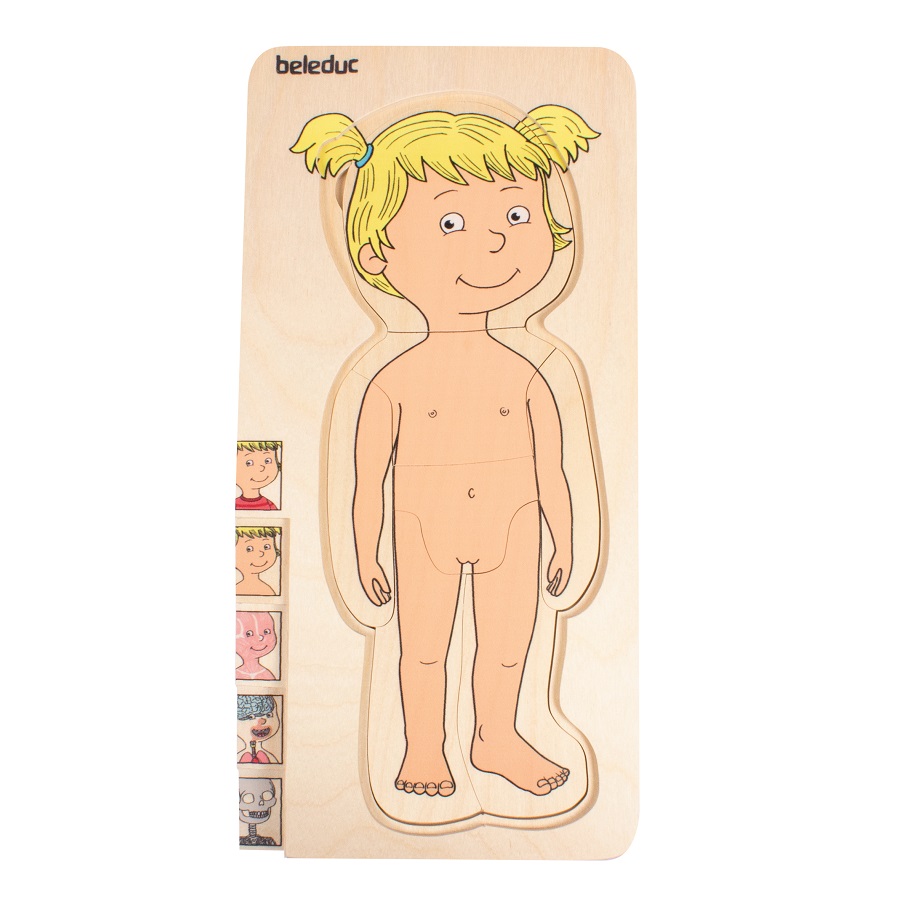 ชุดเกมปริศนา-ร่างกายเด็กหญิง , ของเล่นไม้, ของเล่นเสริมพัฒนาการ, ของเล่นเด็ก, สื่อการสอนเด็ก