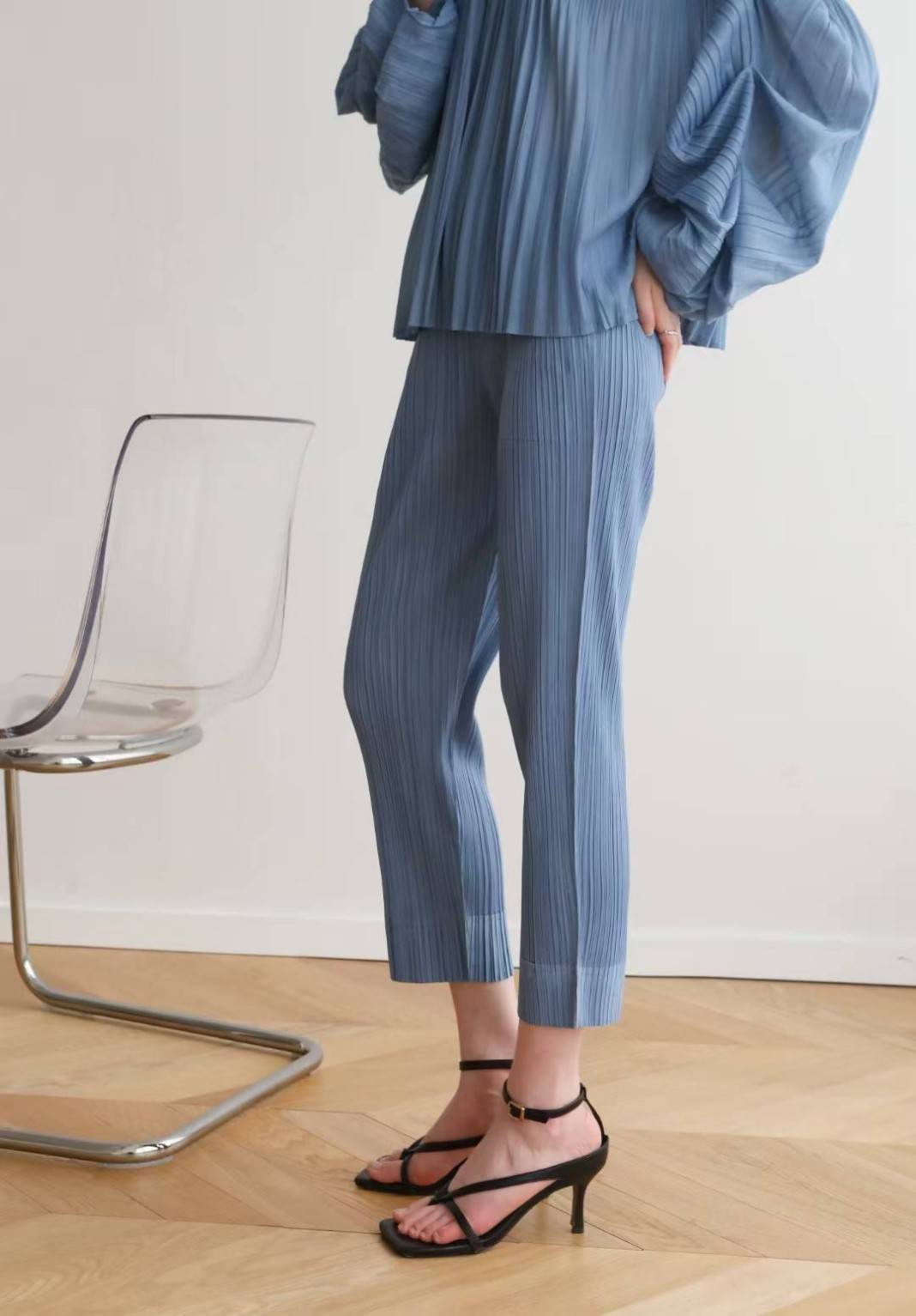 ยาว 34นิ้ว!! 2MUAY BASIC รุ่น GJO6896 SLIM FIT PLEATED PANTS กางเกงผู้หญิง กางเกงอัดพลีท 14สี FREE SIZE