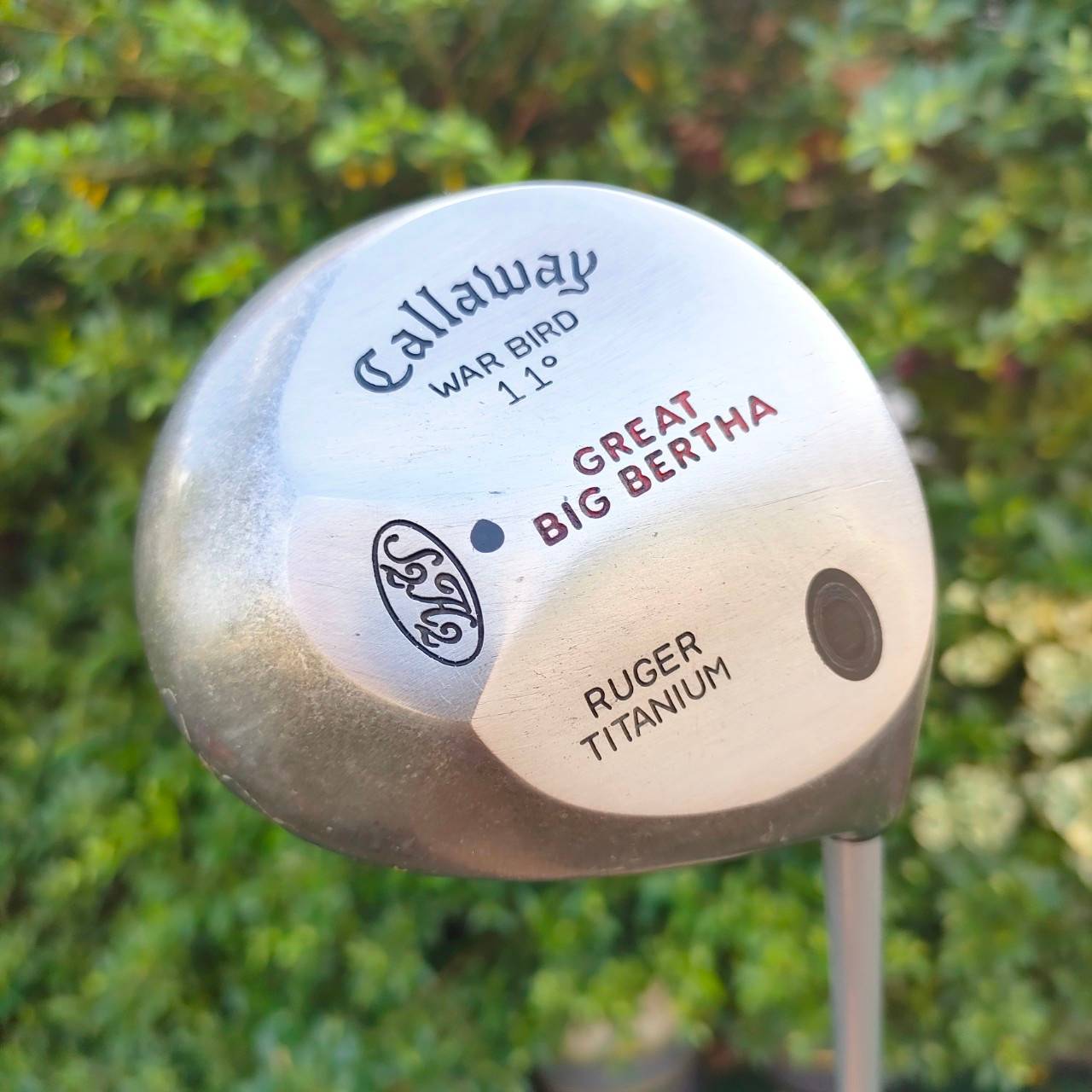 DRIVER CALLAWAY WAR BIRD GREAT BIG BERTHA RUGER TITANIUM องศา 11 ก้าน CALLAWAY BB UL FLEX FIRM วัสดุ RUGER TITANIUM ก้านแบบเจาะทะลุ!! ไม้กอล์ฟมือสอง ของแท้ BY NakaraLuxurious