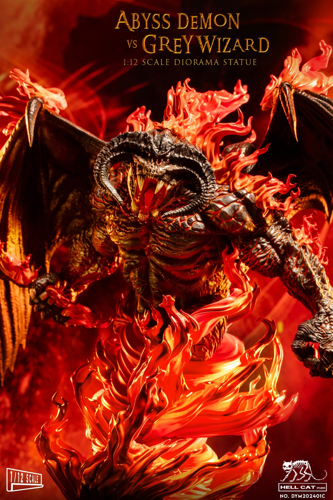 [สั่งจอง] Hell Cat New 1/12 : Grey Wizard vs Abyss Demon Diorama