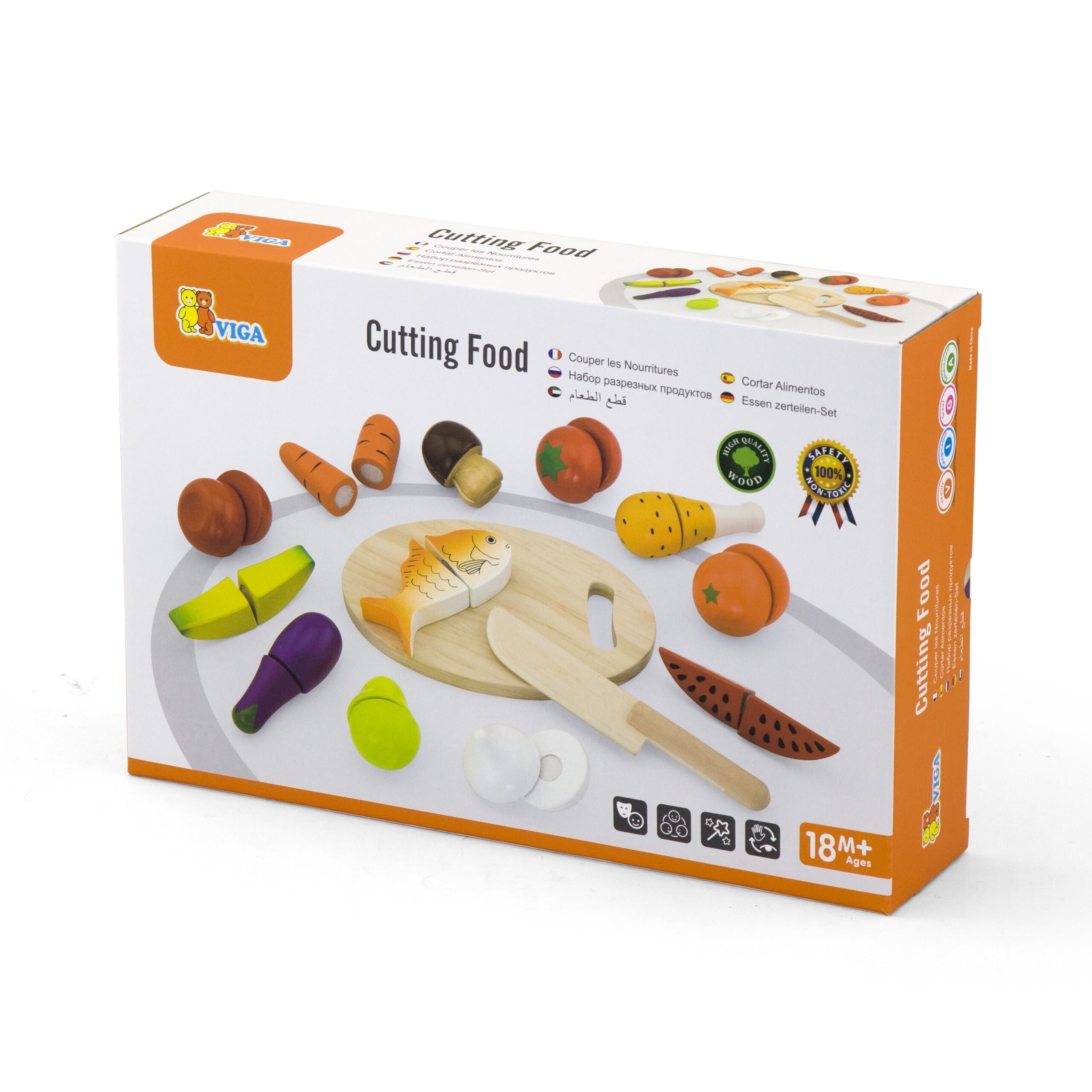 ชุดจำลองเตรียมอาหาร ผัก และผลไม้, ของเล่นไม้, ของเล่นเสริมพัฒนาการ, ของเล่นเด็กอนุบาล, สื่อการสอนเด็กอนุบาล วัสดุและสี ปลอดภัยต่อเด็ก มีมาตรฐาน มอก. ตามที่ สพฐ. กำหนด