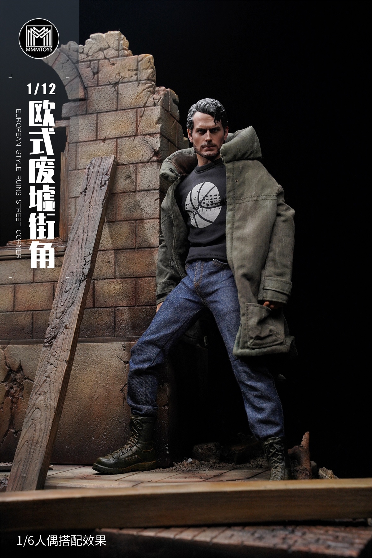 [สั่งจอง]mmmtoys M2313 1/12 : European Style Ruins Street Corner