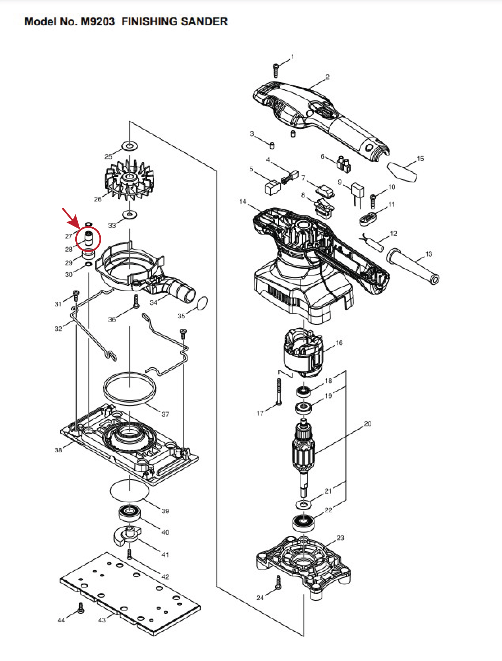 FOOT (แท้) เครื่องขัดกระดาษทราย (318151-8) Makita มากีต้า รุ่น M9502B, BO3700, BO3710, BO3711, BO4555, BO4556, BO4557, BO4565, DBO0380 - Maktec มาคเทค รุ่น MT920, MT921, MT923, MT925 (318151-8) (อะไหล่แท้100%)