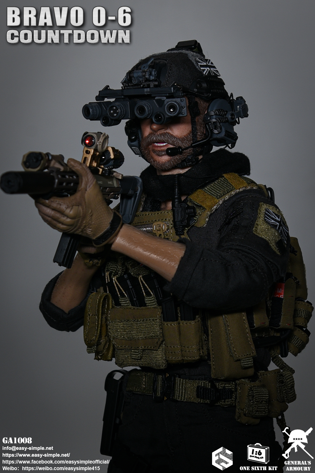 [สั่งจอง] General's Armoury GA1008 1/6 : Bravo 0-6 Countdown