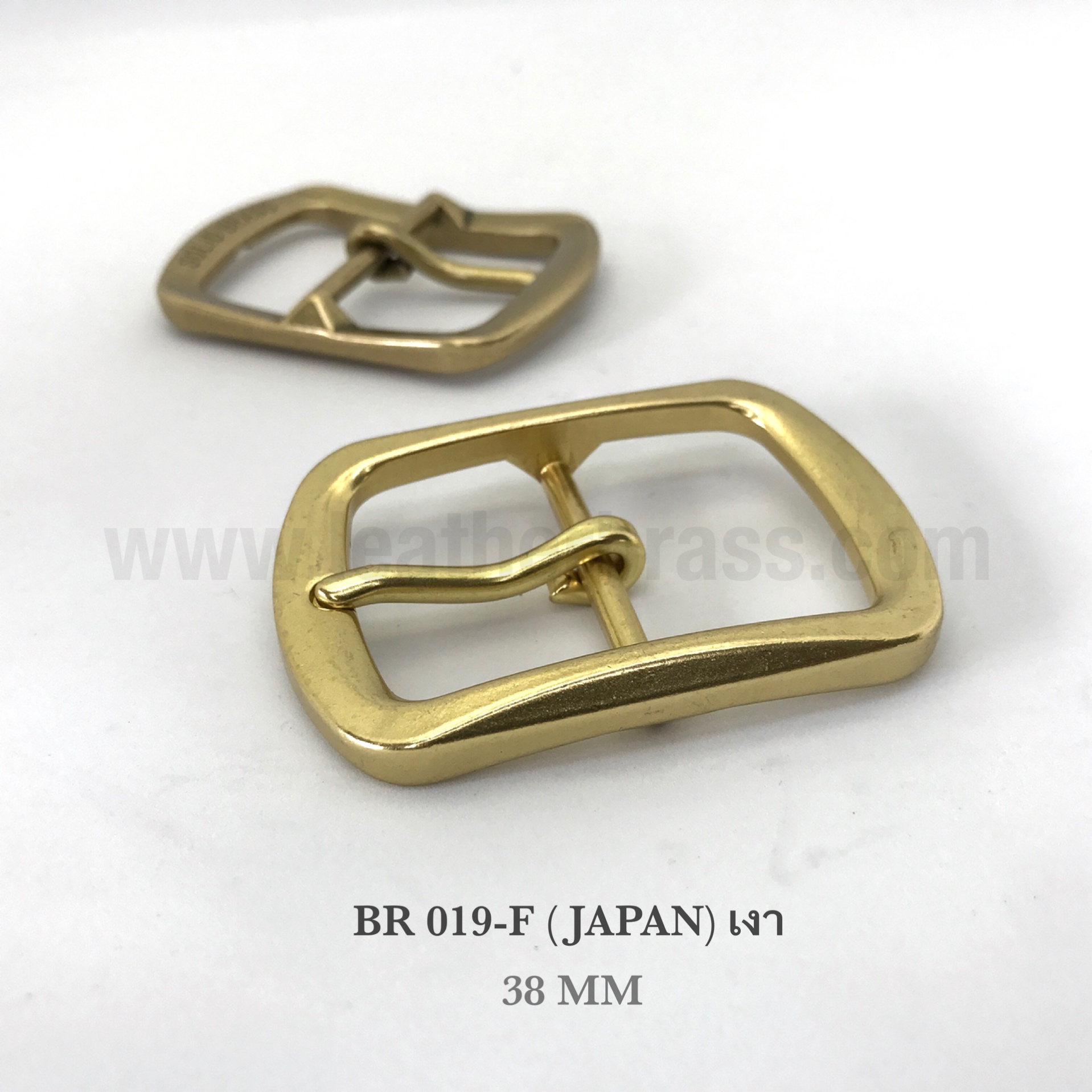 ฺBR019-F Japan หัวเข็มขัดทองเหลือง แบบ F ทรงญี่ปุ่น ขนาด 38 มิล หรือ 1.5 นิ้ว leatherbrass ** ราคาต่อชิิ้น**