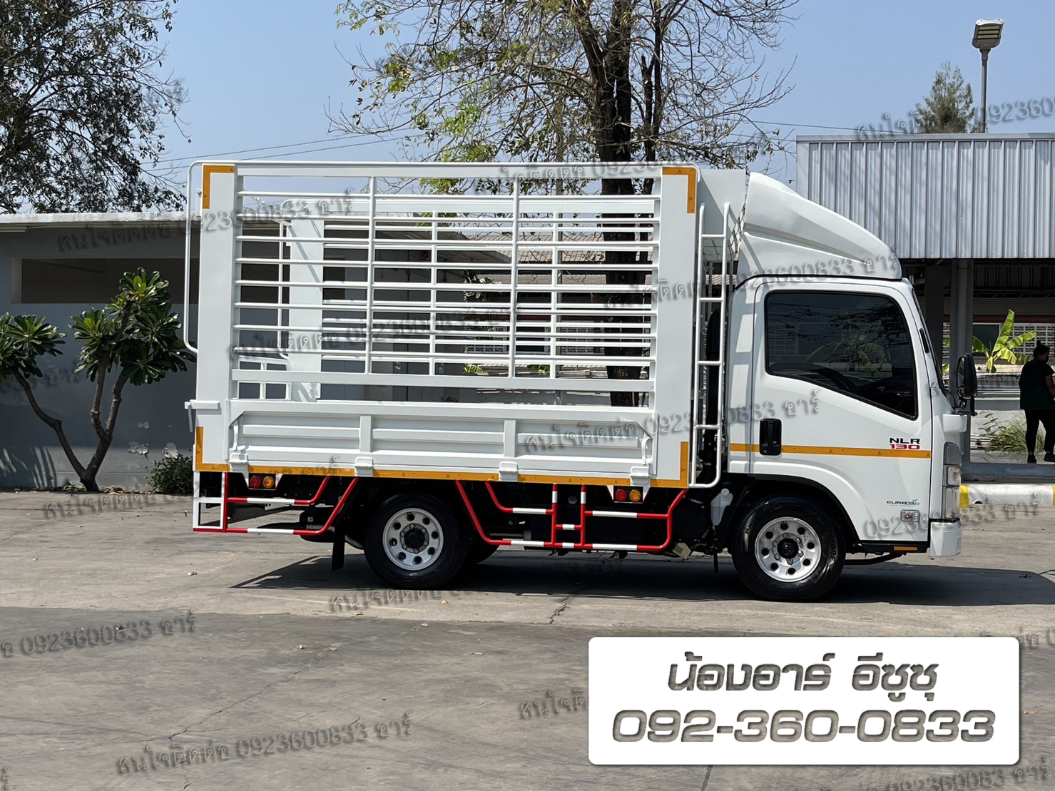 4 ล้อ ISUZU NLR130 แรงม้า กระบะคอกสูงเหล็กกลม