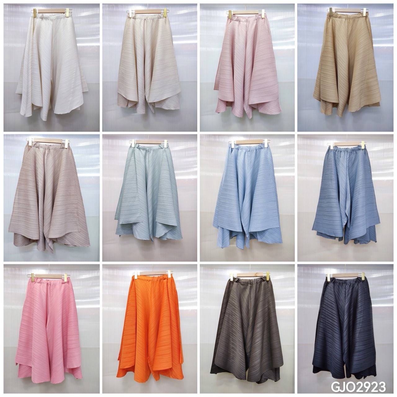 ยาว 28นิ้ว!! 2MUAY รุ่น GJO2923 FLARED PLEAT PANT กางเกงผู้หญิง กางเกงพลีทคุณภาพ 12สี FREE SIZE