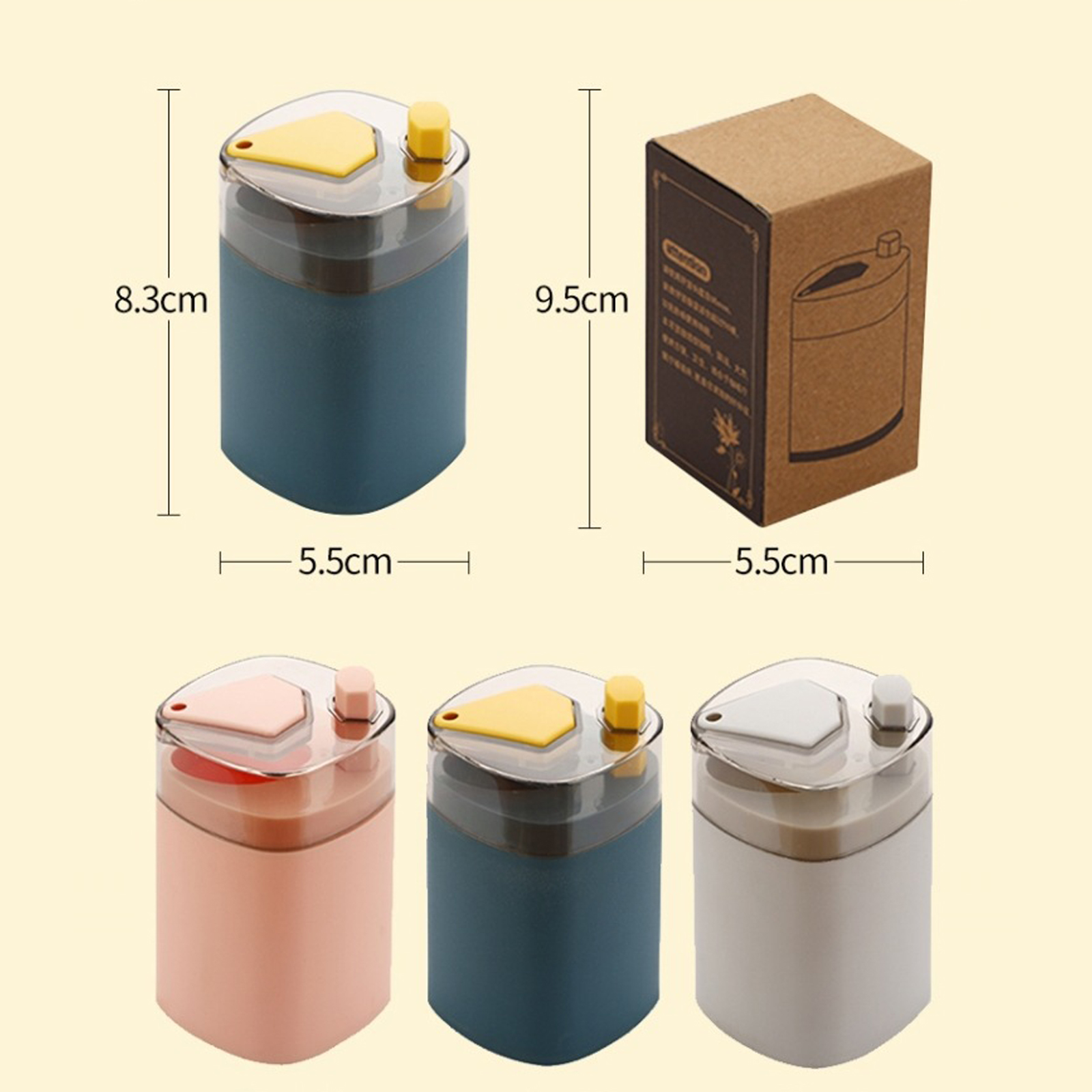 ที่ใส่ไม้จิ้มฟัน ขวดปุ่มกด มีให้เลือก3สี ใช้งานง่าย สะดวกสบาย น้ำหนักเบา ราคาถูก