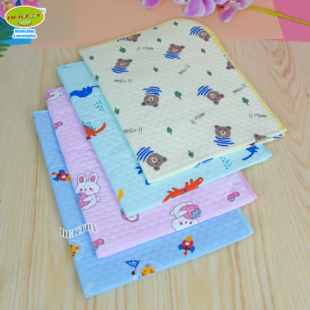 Littelhome ลิตเติ้ลโฮม ผ้ายางรองฉี่เด็กไม่ร้อน XXL 70 x 90 ซม. คละลาย