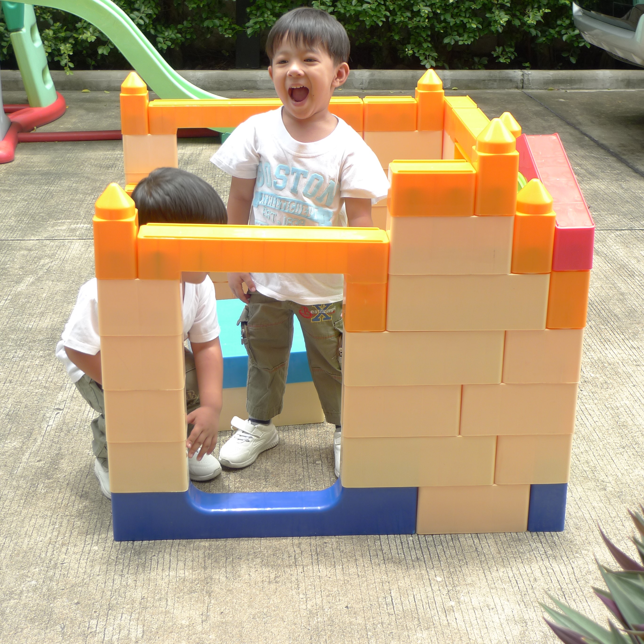 0741 Big Block บล็อกยักษ์ต่อสร้างบ้าน สีพาสเทล ขนาดใหญ่ 75 ชิ้น มีแถมเพิ่มอีก , พลาสติกหนาอย่างดี พร้อมส่ง มีจำกัด ราคาโรงงาน