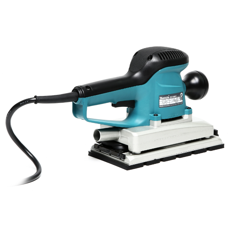 MAKITA เครื่องขัดกระดาษทรายสั่น ขนาด 115 X 280 มม. (4-1/2 X 11 นิ้ว) กำลังไฟ 330 วัตต์ รุ่น BO-4901 ความเร็วการขัด 10,000 ครั้ง/นาที มีฉนวนสองชั้น มีระบบกำจัดฝุ่น (มากีต้า)