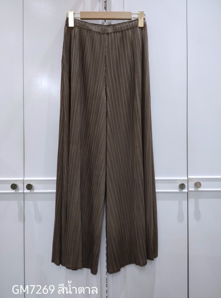 ยาว 36.5 นิ้ว 2MUAY รุ่น GM7269 กางเกงอัดพลีท WIDE LEG PLEATED PANTS 15 สี FREE SIZE