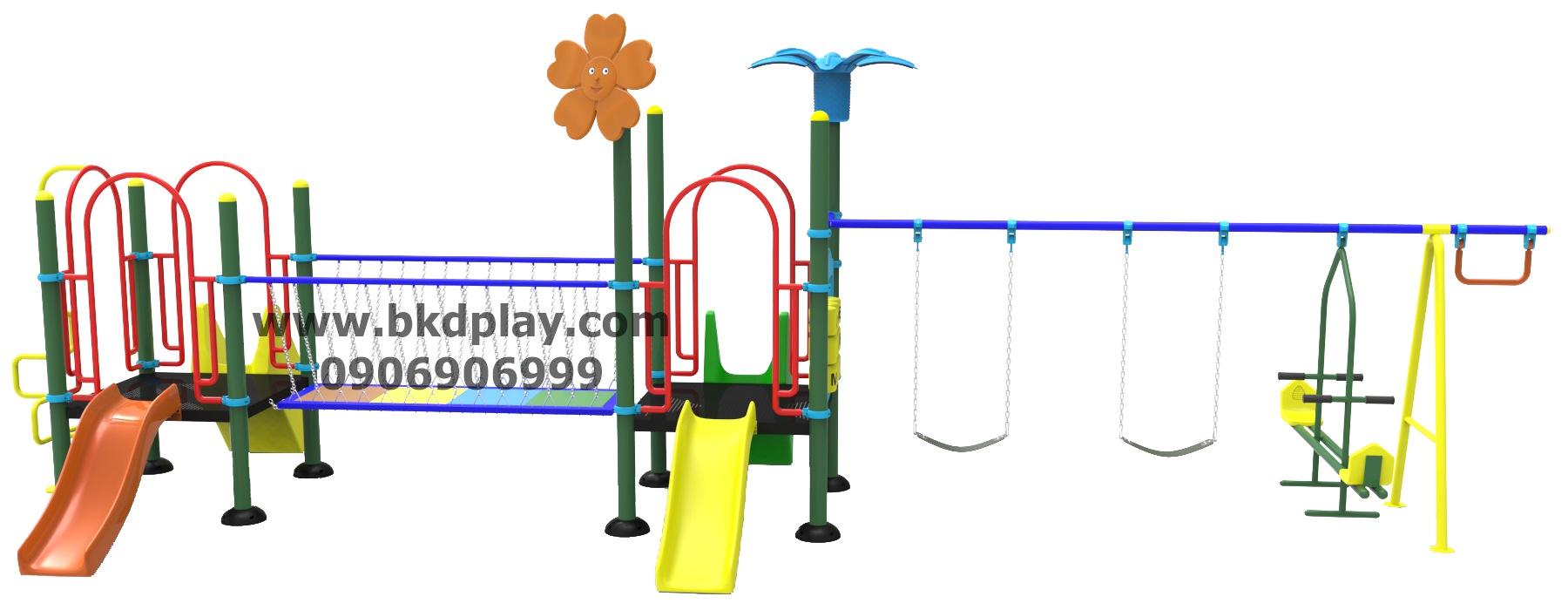 ชุดหอสะพานโซ่แขวนชิ้งช้าผสมสไลเดอร์ 70 เครื่องเล่นสนาม กลางแจ้ง เหล็ก, สไลเดอร์,ของเล่น สนามเด็กเล่น สั่งผลิต 10-20 วัน ขนาด 300x800x250 ซม.